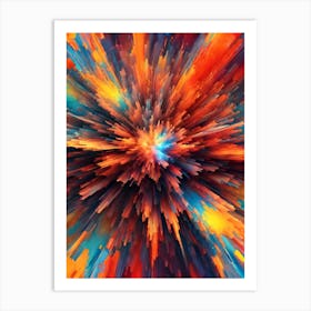 Abstract Colors Burst Art Print