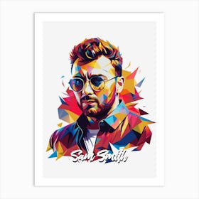 Sam Smith 02 Portrait Music Icon WPAP Pop Art Style Art Print