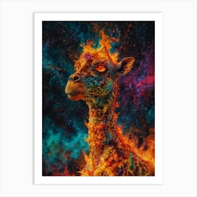 Fire Giraffe 1 Art Print