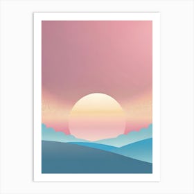 Sunset In The Mountains 51 Art Print