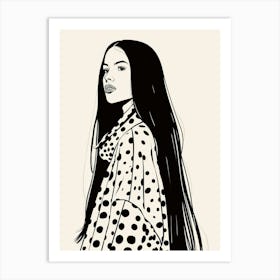 Polka Dot Girl 8 Art Print