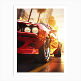 American Muscle Car In The City 024 Art Print