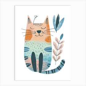 Pixiebob Cat Clipart Illustration 1 Art Print