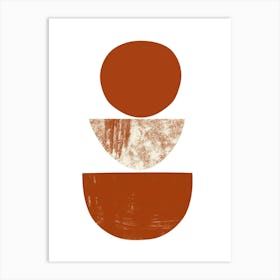 Terra Cotta Abstract Boho Contemporary Design Art Print