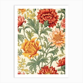 Floral Wallpaper 124 Art Print