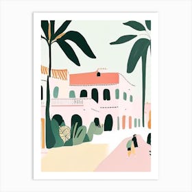 Nha Trang Vietnam Muted Pastel Tropical Destination Art Print