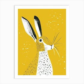 Yellow Arctic Hare 4 Art Print