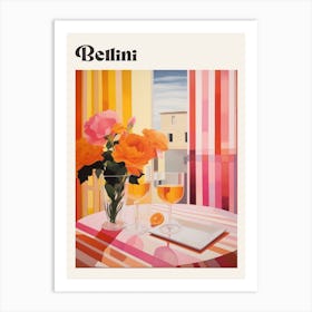 Bellini Retro Cocktail Poster Art Print