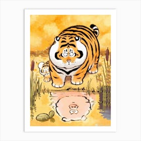 Tiger And Turtle Art Print