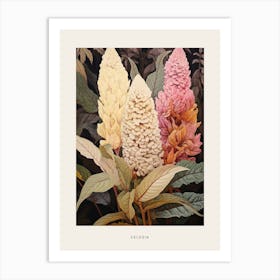 Flower Illustration Celosia 1 Poster Art Print