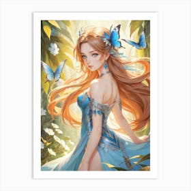 Sexy Anime Girl Painting (9) Art Print
