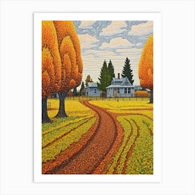 Fort Vancouver National Historic Site Fauvism Illustration 1 Art Print