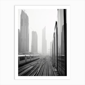 Shenzhen, China, Black And White Old Photo 4 Art Print