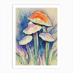 Mushroom Fauvist vegetable Art Print