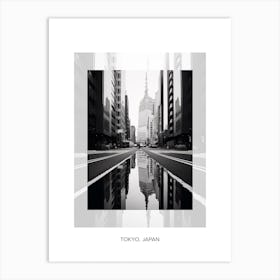 Poster Of Tokyo, Japan, Black And White Old Photo 3 Art Print