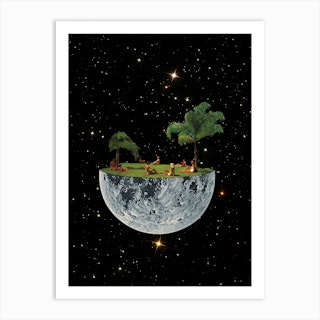 Floating Moon Art Print