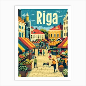 Aihrgdesign A 1970s Inspired Travel Poster For Riga 4 Art Print