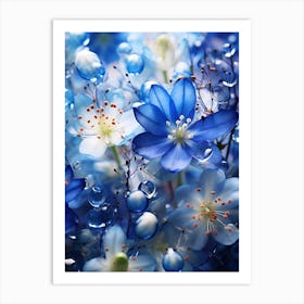 Blue Flowers 5 Art Print