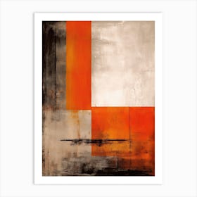 Orange Tones Abstract Painting 4 Art Print