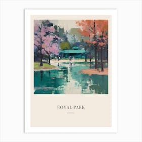 Royal Park Kyoto 3 Vintage Cezanne Inspired Poster Art Print