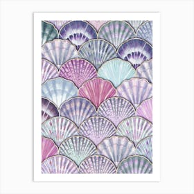 Colored seashells. Seashells. Summer. 19 Art Print