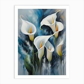 Calla Lilies - Ai Art Print