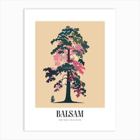 Balsam Tree Colourful Illustration 2 Poster Art Print