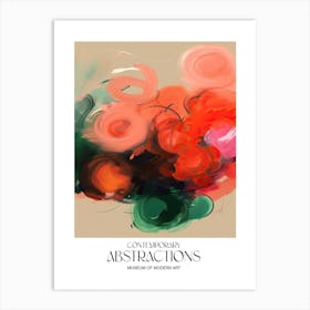 Brush Stroke Flowers Abstract 1 Exhibition Poster Art Print