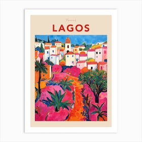 Lagos Portugal 2 Fauvist Travel Poster Art Print