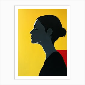 Silhouette Of A Woman, Minimalism 2 Art Print