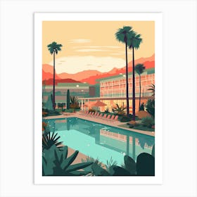 Los Angeles Usa Travel Illustration 1 Art Print