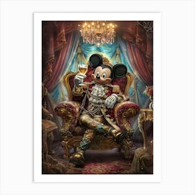 Mickey Mouse Baroque Art Print