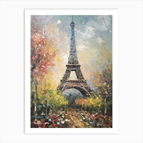Eiffel Tower Paris France Pissarro Style 24 Art Print