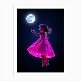 Little Girl In Pink Dress Art Print