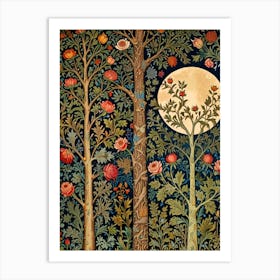 William Morris Moon And Trees 5 Art Print