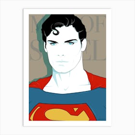 Man Of Steel - Retro 80s Style Art Print