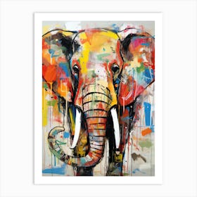 City Strokes Symphony: Elephant's Art Print