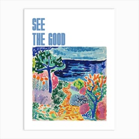 See The Good Poster Coastal Vista Matisse Style 2 Art Print