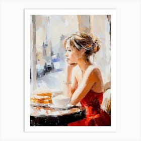 Girl At The Window Art Print