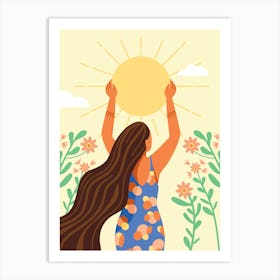 Follow the Sun – Yellow Art print Art Print