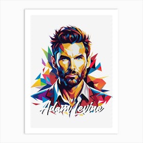 Adam Levine 3  Portrait Music WPAP Pop Art Art Print