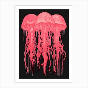 Irukandji Jellyfish Washed Illustration 1 Art Print