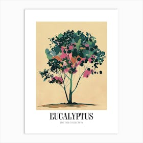 Eucalyptus Tree Colourful Illustration 2 Poster Art Print