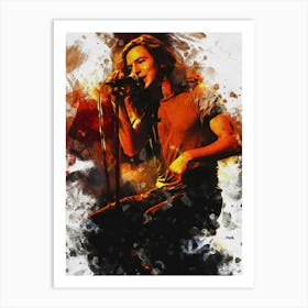 Smudge Of Eddie Vedder Of Pearl Jam Mtv Unplugged Art Print