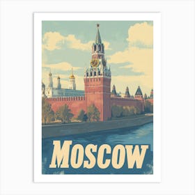 Aihrgdesign A Classic 1960s Travel Poster For Moscow Showcasi 37ab6276 311f 43b2 Ab83 0dcdd43cffe4 2 Art Print