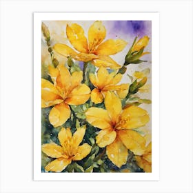 Yellow Champa Flowers 1 Art Print