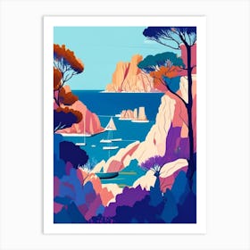 Calanques National Park France Pop Matisse Art Print