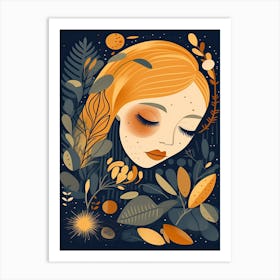 Bloom Body Woman Botanical 6 Art Print