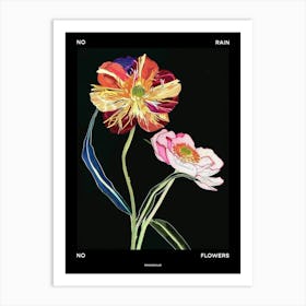 No Rain No Flowers Poster Ranunculus 1 Art Print