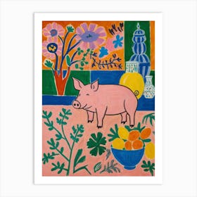 Pig In The Garden Style unemployment Art Print